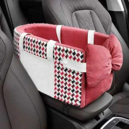 Washable Portable Dog Bed – Small & Medium Puppy Travel Car Seat Basket Mat